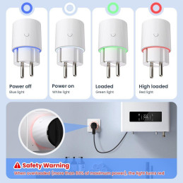 IMMAX NEO SMART chytrá vnitřní zásuvka THIN bez kolíku (typ F)/ IP20/ LED podsvícení/ RGB/ Wi-Fi/ LIDL/ TUYA