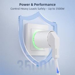 IMMAX NEO SMART chytrá vnitřní zásuvka THIN bez kolíku (typ F)/ IP20/ LED podsvícení/ RGB/ Wi-Fi/ LIDL/ TUYA