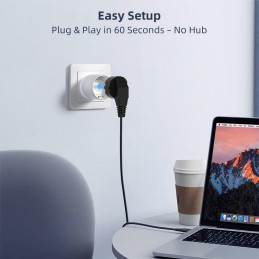 IMMAX NEO SMART chytrá vnitřní zásuvka THIN bez kolíku (typ F)/ IP20/ LED podsvícení/ RGB/ Wi-Fi/ LIDL/ TUYA