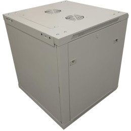 XtendLan 12U/600x600, na zeď, jednodílný, rozložený, skleněné dveře, šedý