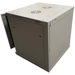 XtendLan 12U/600x600, na zeď, jednodílný, rozložený, skleněné dveře, šedý