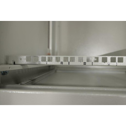 XtendLan 12U/600x600, na zeď, jednodílný, rozložený, skleněné dveře, šedý