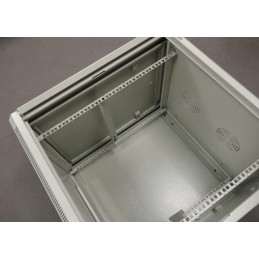 XtendLan 12U/600x600, na zeď, jednodílný, rozložený, skleněné dveře, šedý