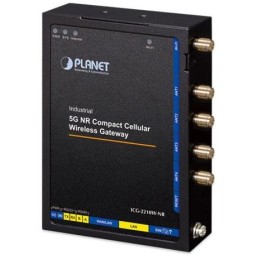Planet ICG-2210W-NR kompaktní bezdrátová průmyslová brána, 2x1GBASE-T, 5G NR, 2x SIM, VPN, 9-36VDC, -40~75°C, IP30