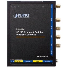 Planet ICG-2210W-NR kompaktní bezdrátová průmyslová brána, 2x1GBASE-T, 5G NR, 2x SIM, VPN, 9-36VDC, -40~75°C, IP30