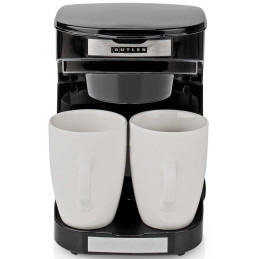 NEDIS Butler kávovar/ na dva šálky/ kapacita 0,25 l/ automatické vypnutí/ černý