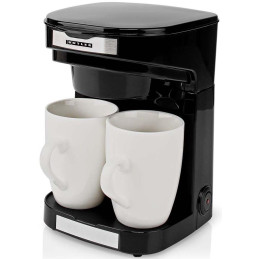 NEDIS Butler kávovar/ na dva šálky/ kapacita 0,25 l/ automatické vypnutí/ černý