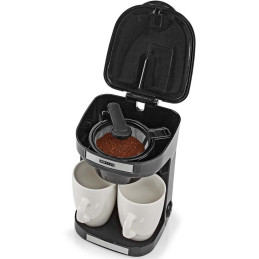 NEDIS Butler kávovar/ na dva šálky/ kapacita 0,25 l/ automatické vypnutí/ černý