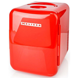 NEDIS Melissa přenosná mini lednička/ objem 4 litry/ chlazení 8 - 18 °C/ AC 100 - 240 V / 12 V/ spotřeba 48 W/ červená
