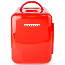 NEDIS Melissa přenosná mini lednička/ objem 4 litry/ chlazení 8 - 18 °C/ AC 100 - 240 V / 12 V/ spotřeba 48 W/ červená