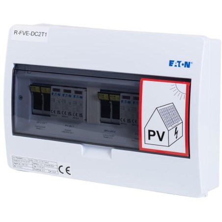 Solarmi DC23 osazený rozvaděč pro fotovoltaiku, 2x svodič, 2x odpojovač, pojistky, 1000V