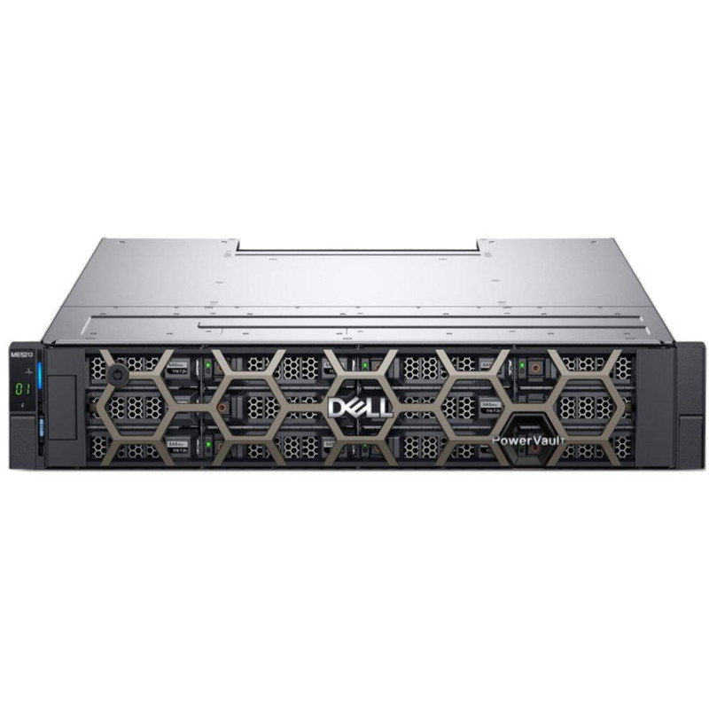 DELL Storage PowerVault ME5212/ SAS/ iSCSI/ FC/ 4x 1.92TB SSD + 4x 8TB 7.2k SAS/ 3Y PS NBD on-site