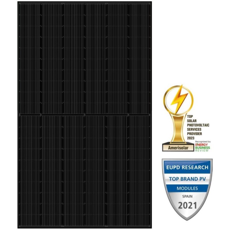 Solarmi solární panel Amerisolar Mono 480 Wp černý 120 článků, N-Type TOPCon