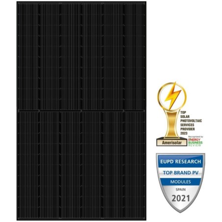 Solarmi solární panel Amerisolar Mono 480 Wp černý 120 článků, N-Type TOPCon