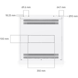 Ubiquiti UniFi 12U Rack Cabinet Wall 600 Glass