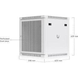 Ubiquiti UniFi 12U Rack Cabinet Wall 600 Perforated