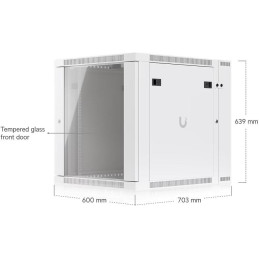 Ubiquiti UniFi 12U Rack Cabinet Wall SW Glass