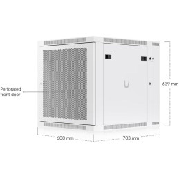 Ubiquiti UniFi 12U Rack Cabinet Wall SW Perforated