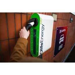 OlifeEnergy EV nabíječ elektromobilů BASE AC 2x 22kW, Doublebox, Type2, zásuvka, RFID, automód