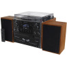 ROZBALENÉ - Soundmaster Elite line MCD5600BR/ Gramofón/ CD/ 2x kazeta/ BT/ DAB+/ MP3/ 2x5W/ Hnedo-čierna