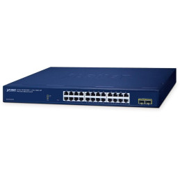ROZBALENÉ - Planet GS-2210-24T2S WEBsmart L2 switch, 24x1Gb, 2x1Gb SFP, QoS