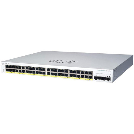 Cisco switch CBS220-48P-4G 48x GbE, 4x SFP, 48x PoE+, 382W
