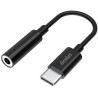 GENIUS ACC-C100 redukcia z 3,5 mm audio jack na USB-C, čierna