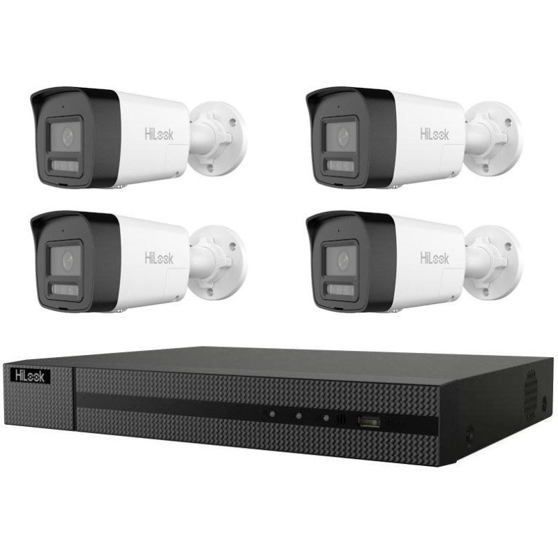 HiLook Powered by HIKVISION/ 4K Smart Hybrid Light KIT/ 2TB/ 1x NVR-108MH-C/8P/ 4x IPC-B180HA-LUF
