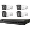 HiLook z technologią HIKVISION/ Zestaw inteligentnego oświetlenia hybrydowego 4K/ 2 TB/ 1x NVR-108MH-C/8P/ 4x IPC-B180HA-LUF
