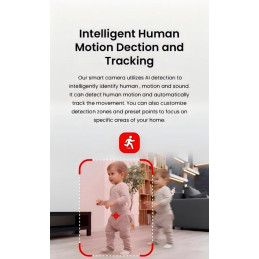 IMMAX NEO LITE SMART Security vnitřní kamera BLOCK, Wi-Fi 2,4 a 5GHz, 4MP, PAN 355°, LCD, TUYA