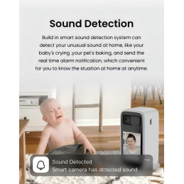IMMAX NEO LITE SMART Security vnitřní kamera BLOCK, Wi-Fi 2,4 a 5GHz, 4MP, PAN 355°, LCD, TUYA