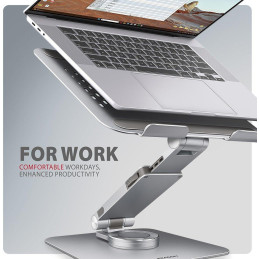 AXAGON hliníkový stojan pro notebooky velikosti 10" - 17,3" s 360°rotací / STND-LR /  stříbrný