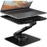 AXAGON Aluminium-Laptopständer für 10" - 17,3" Laptops mit 360°-Drehung / STND-LR / schwarz
