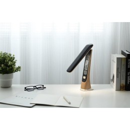 IMMAX LED stolní lampička WOOD s vestavěnou baterií/ CCT/ 5W/ 200lm/ stmívatelná/ imitace dřeva