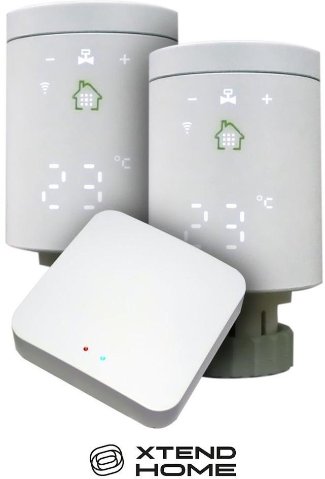 POŠKODENÝ OBAL - Xtend Home Tuya šikovný set brána Zigbee + 2x termostatická hlavica dispej na boku