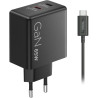 Lenovo Dual USB-C 65W GaN Charger, black