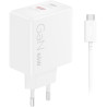 Lenovo Dual USB-C 65W GaN Charger, white
