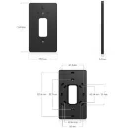 Ubiquiti UniFi Doorbell Lite Gang Box Mounting Plate B