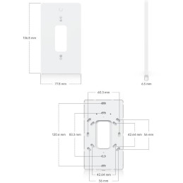Ubiquiti UniFi Doorbell Lite Gang Box Mounting Plate W
