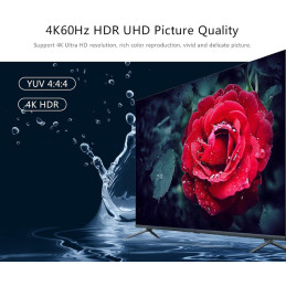 PremiumCord HDMI 2.0 splitter 1-2 porty, 4K/60Hz, FULL HD, 3D, HDR, EDID management