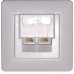 XtendLan Zásuvka 2x RJ-45, Cat5e, nestíněná pod omítku, šikmý vývod