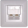 XtendLan-Anschlussdose 2x RJ-45, Cat5e, ungeschirmt, Unterputz, abgewinkelt