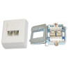 Gniazdo XtendLan 2x RJ-45, Cat5e, ekranowane, ścienne, kątowe, wtykowe