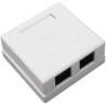 XtendLan Zásuvka 2x RJ-45, Cat5e, netienená, na stenu, spodný vývod, narážacia