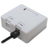 XtendLan 2x RJ-45-Buchse, Cat5e, ungeschirmt, Wandmontage, Bodenanschluss, Einsteckanschluss mit Abdeckung
