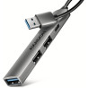 AXAGON multi hub USB-A ALU STRIP / HUE-STA / 1xUSB-C / 1xUSB-A (5GBs) / 2xUSB-A (480Mbps) / kabel 12cm