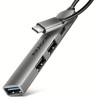 AXAGON multi hub USB-C ALU STRIP / HUE-STC / 1xUSB-C / 1xUSB-A (5GBs) / 2xUSB-A (480Mbps) / kabel 12cm