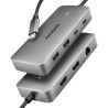 AXAGON multi USB-C hub 7in1 / HMC-CUB83X2 / 1x HDMI / 1x DP 8k/30Hz / PD100W / 1xUSB-C / 2x USB-A / kabel 15cm