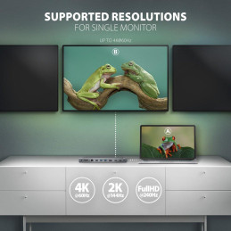 AXAGON multi USB-C hub 11in1 / HMC-4KX3 / 2x HDMI / 1x DP / PD100W / 1xUSB-C / 3x USB-A / kabel 40cm