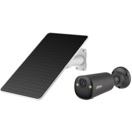 DAHUA IP kamera KIT/BF4CA-0210B/ bullet/ Wi-Fi/ 4Mpix/ obj. 2,1mm/ H.265/ krytí IP66/ IR až 20m + 8W solár panel (černý)